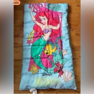 Disney Little Mermaid Blanket with Red and Blue